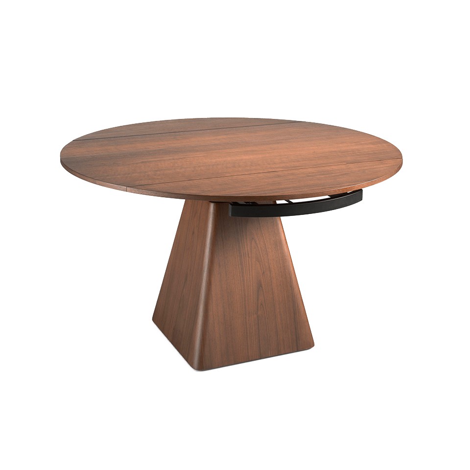Levně Estila Rozkládací kulatý jídelní stůl Vita Naturale hnědý ze dřeva 140cm