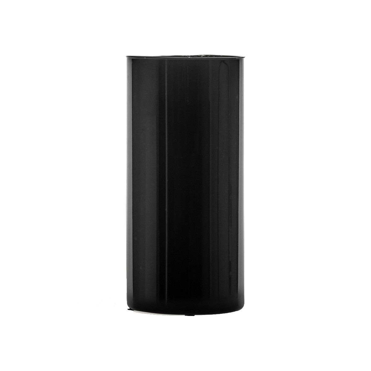 Levně Estila Designová art deco skleněná váza Elegance oválného tvaru černé barvy 30cm