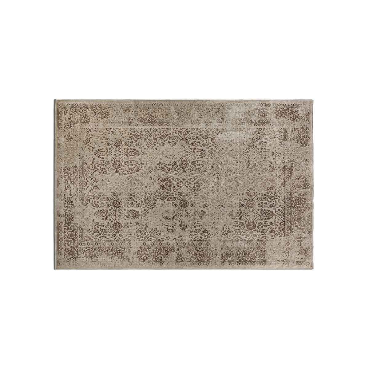 Levně Estila Stylový koberec Rael s dekorativním florálním vzorem béžové barvy 200x290cm