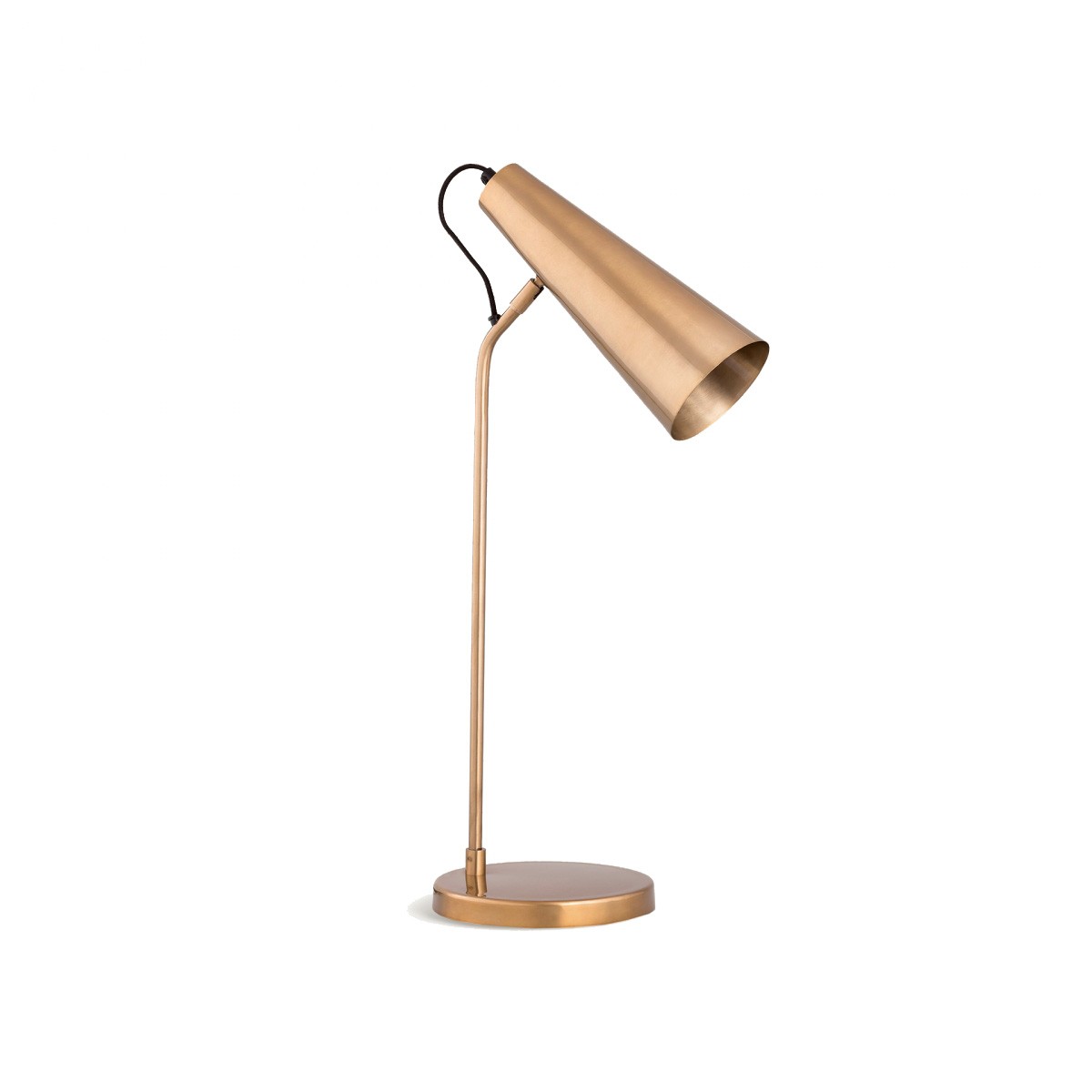 Levně Estila Designová stolní lampa Amira ve zlatém provedení s konstrukcí z kovu 70cm