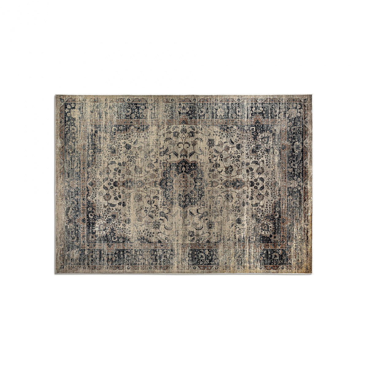 Levně Estila Orientální obdélníkový koberec Samira z viskózy v odstínech hnědé s ornamentálním zdobením 240x340cm