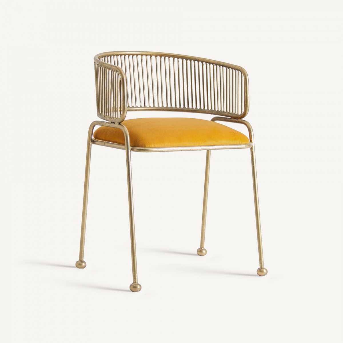 Estila Art-deco designová jídelní židlička Eugene kovová