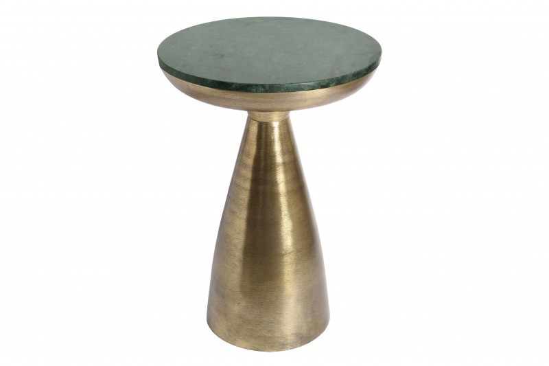 Levně Estila Art-deco příruční stolek Elements kulatý staro-zlatý 57cm