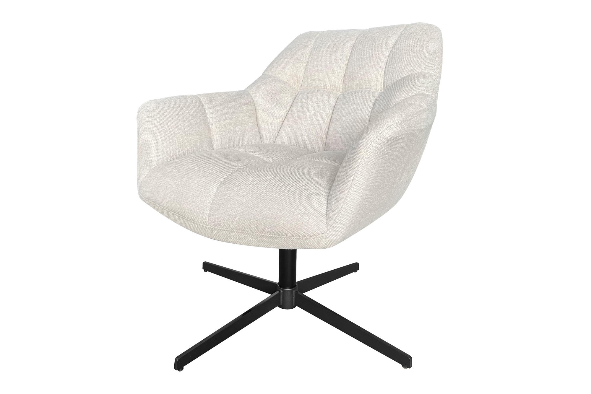 Levně Estila Designová otočná výškově nastavitelná židle Mariposa v béžové barvě 89 cm