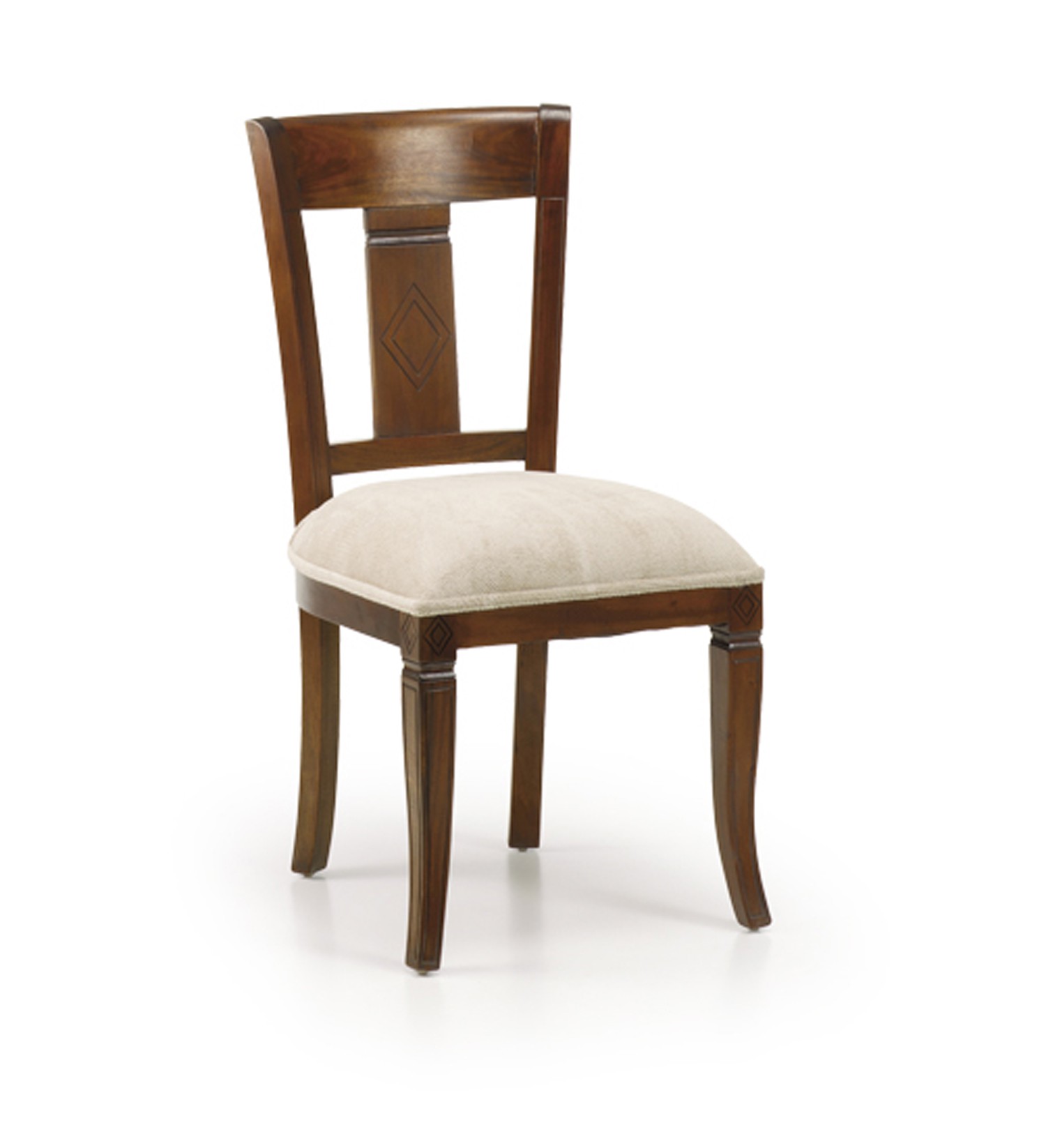 Levně Estila Koloniální jídelní židle M-Vintage s béžovým čalouněním 95cm