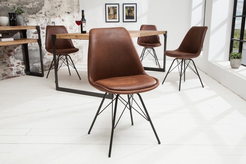 Estila Designová židle Scandinavia Retro antická hnědá