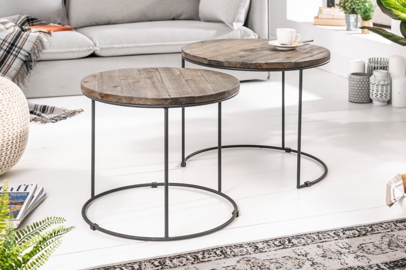 Estila Designový set příručních stolků Evariste