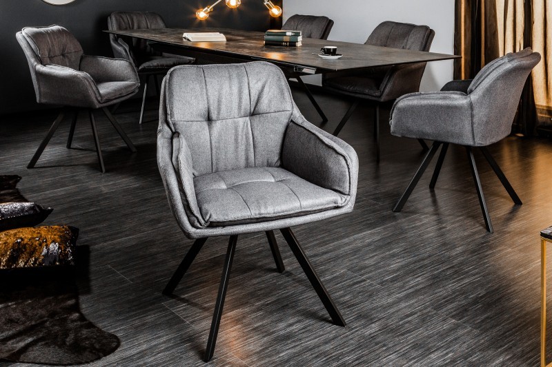 Estila Retro kancelářská židle Dex v šedé barvě 63cm