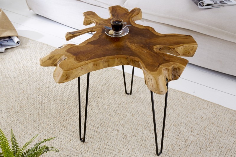 Estila Designový moderní odkládací stolek Wild 60cm