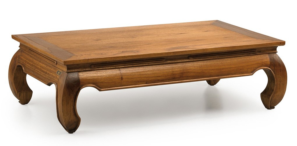 Estila Dřevěný orientální konferenční stolek Star ze dřeva Mindi se zaoblenými nožičkami 125cm