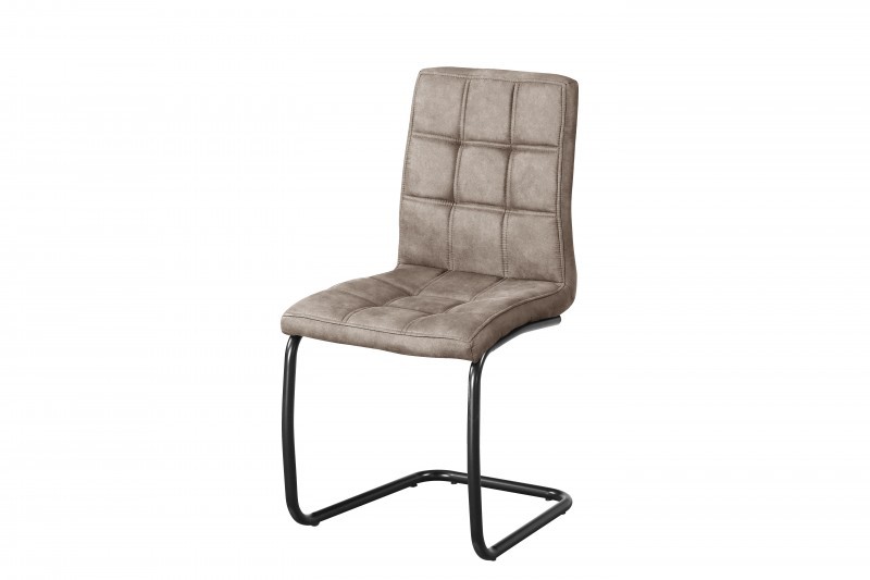 Estila Moderní jídelní židle Issoire z mikrovlákna šedohnědé barvy 92cm