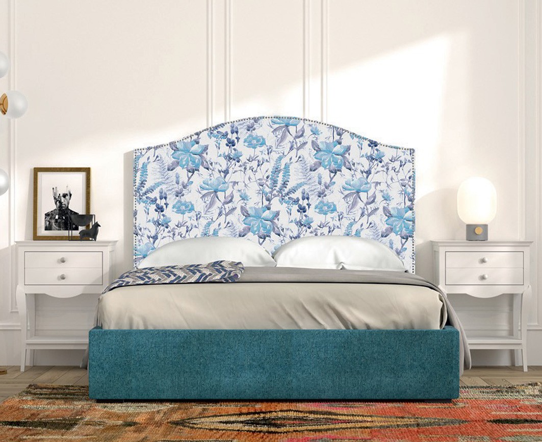 Estila Luxusní klasická manželská postel Genova s elegantním čalouněným čelem 160cm