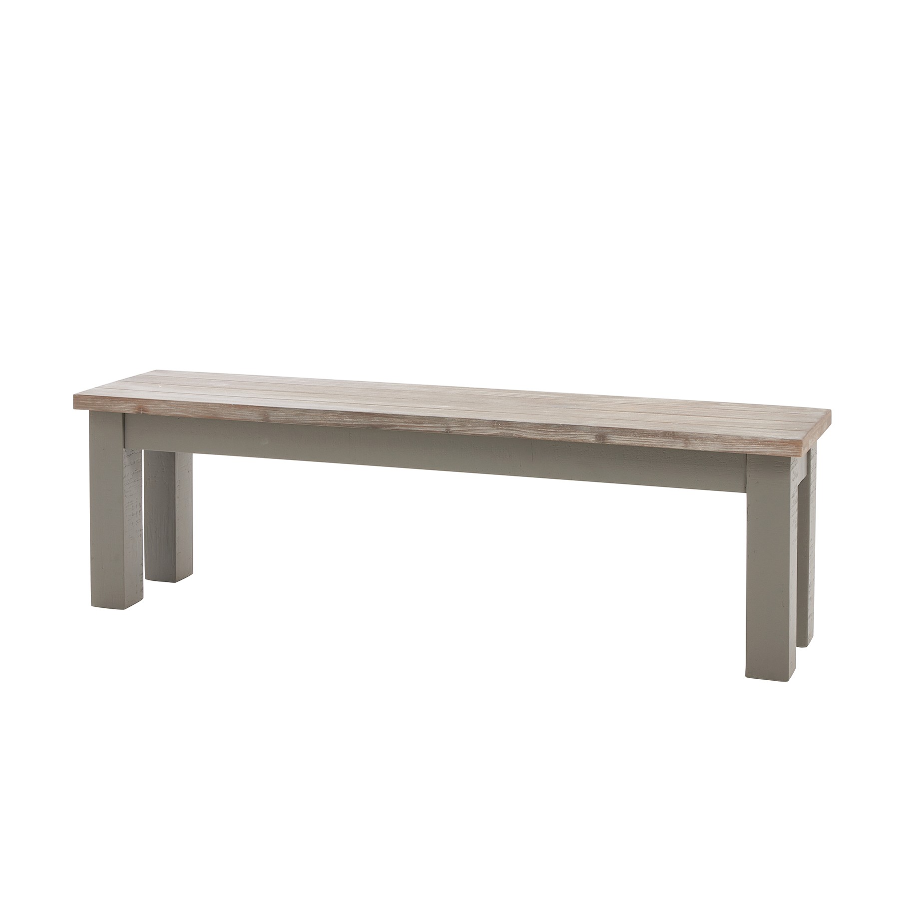 Estila Provensálská jídelní lavice Greytone v hnědo-šedém provedení z masivního dřeva 150cm