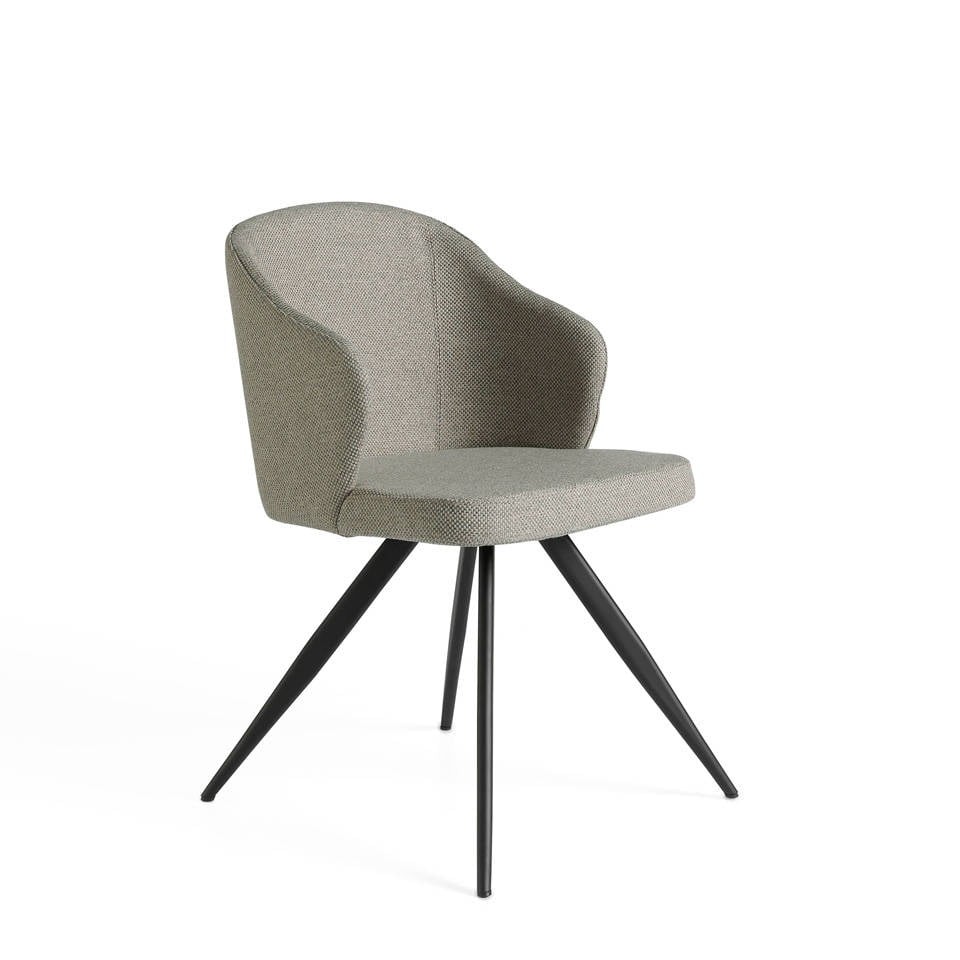 Estila Designová jídelní židle Urbano s černými nožičkami šedá 82cm