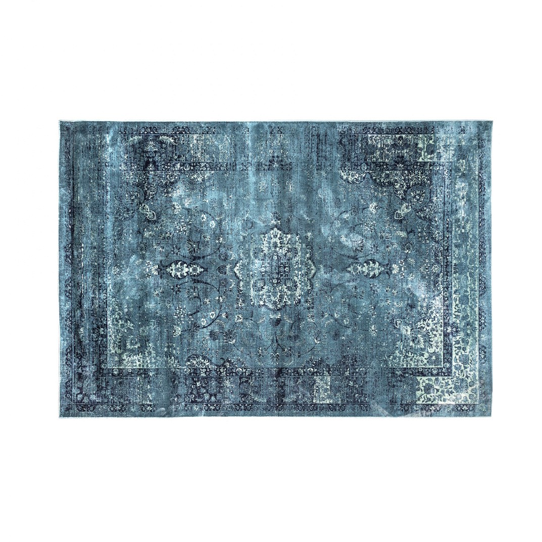 Estila Klasický obdélníkový koberec Cassio modré barvy s orientálním ornamentálním vzorem 200x290cm