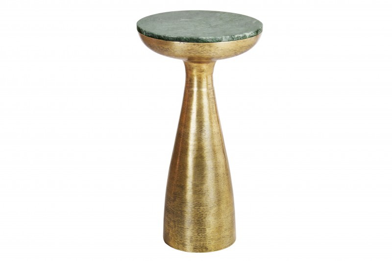 Estila Designový příruční stolek Elements kulatý zlatý 57cm