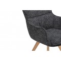 Designov&aacute; modern&iacute; j&iacute;deln&iacute; židle Krespa s otočn&yacute;m sed&aacute;tkem s opěrkami a potahem v antracitov&eacute;m &scaron;ed&eacute;m proveden&iacute; 58 cm