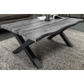 Industriální obdélníkový konferenční stolek Wild s překříženými nožičkami z kovu v černé barvě 90 cm