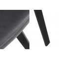 Design modern Lena dining chair with gray upholstery and black wooden legs 79cm