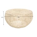 Moderní glamour zlatý konferenční stolek Hoja kulatého tvaru s organickým designem z kovu 80 cm