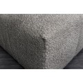 Moderní obdélníková dvoumístná šedá bouclá taburetka Queen s prošíváním a čalouněním 118 cm
