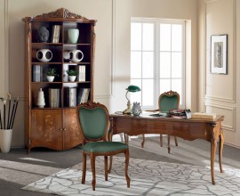 Luxusn&iacute; rustik&aacute;ln&iacute; masivn&iacute; pracovn&iacute; sestava Pasiones hněd&eacute; barvy