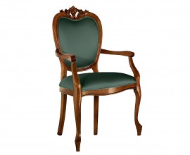 Barokn&iacute; luxusn&iacute; j&iacute;deln&iacute; židle Pasiones s čalouněn&iacute;m as masivn&iacute;mi vyřez&aacute;van&yacute;mi nožičkami 102cm