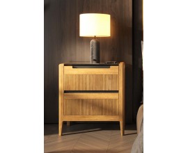 Luxusn&iacute; art deco obd&eacute;ln&iacute;kov&yacute; nočn&iacute; stolek Tallin se dvěma &scaron;upl&iacute;ky 60 cm