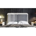 Luxusn&iacute; modern&iacute; manželsk&aacute; postel Tallin s dřevěn&yacute;m čelem a čalouněn&yacute;m r&aacute;mem 190 cm
