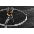 Glamour kulat&yacute; př&iacute;ručn&iacute; stolek Tierra Glam se stř&iacute;brnou kovovou podstavou v podobě chobotnice se skleněnou deskou 53 cm