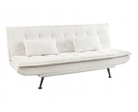 Modern&iacute; rozkl&aacute;dac&iacute; tř&iacute;m&iacute;stn&aacute; obd&eacute;ln&iacute;kov&aacute; sedačka Manchester v b&eacute;žov&eacute; barvě s man&scaron;estrov&yacute;m potahem a pol&scaron;t&aacute;ři 195 cm