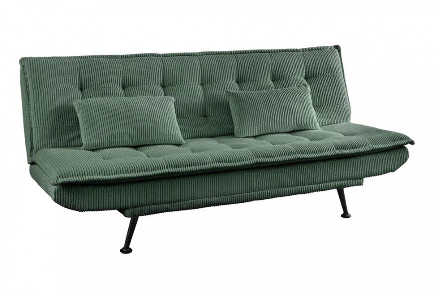 Modern&iacute; tř&iacute;m&iacute;stn&aacute; sedačka Manchester v zelen&eacute; barvě s man&scaron;estrov&yacute;m potahem se dvěma pol&scaron;t&aacute;ři 190 cm