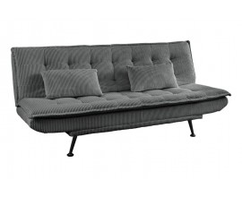 Modern&iacute; obd&eacute;ln&iacute;kov&aacute; rozkl&aacute;dac&iacute; čalouněn&aacute; tř&iacute;m&iacute;stn&aacute; sedačka Manchester v tmavě &scaron;ed&eacute; barvě s man&scaron;estrov&yacute;m potahem 190 cm