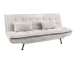 Modern&iacute; b&iacute;l&aacute; tř&iacute;m&iacute;stn&aacute; rozkl&aacute;dac&iacute; žinylkov&aacute; sedačka Manchester se dvěma pol&scaron;t&aacute;ři s pro&scaron;&iacute;v&aacute;n&iacute;m s čern&yacute;mi nožičkami 190 cm