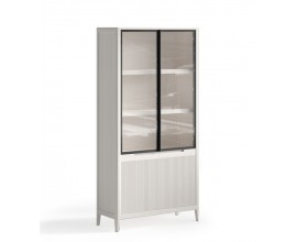 Luxusn&iacute; modern&iacute; obd&eacute;ln&iacute;kov&aacute; vitr&iacute;na Tallin s vroubkovan&yacute;m sklem se čtyřmi dv&iacute;řky 200 cm