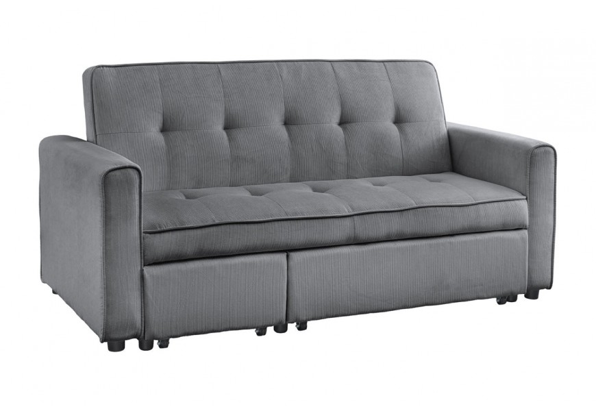 Stylov&aacute; modern&iacute; rozkl&aacute;dac&iacute; dvoum&iacute;stn&aacute; &scaron;ed&aacute; sedačka Lefan s man&scaron;estrov&yacute;m potahem 180 cm