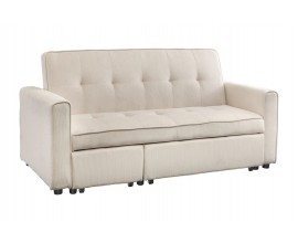 Modern&iacute; rozkl&aacute;dac&iacute; čalouněn&aacute; dvoum&iacute;stn&aacute; sedačka Lefan s man&scaron;estrov&yacute;m potahem s roztahovac&iacute; funkc&iacute; a čtvercov&yacute;m pro&scaron;&iacute;v&aacute;n&iacute;m