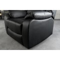 Modern&iacute; čalouněn&eacute; rozkl&aacute;dac&iacute; kino křeslo Phoenix v čern&eacute; barvě z eko kůže 104 cm