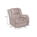Modern&iacute; čalouněn&eacute; hněd&eacute; rozkl&aacute;dac&iacute; kino křeslo Phoenix z eko kůže s v&yacute;klopnou opěrkou na nohy 104 cm