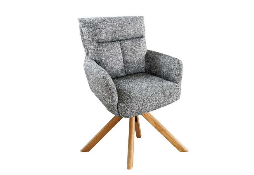 Modern&iacute; otočn&aacute; čalouněn&aacute; zelen&aacute; j&iacute;deln&iacute; židle Dover s dubovou hnědou podnož&iacute; a žinylkov&yacute;m potahem 92 cm