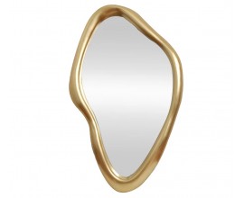 Glamour atypick&eacute; zlat&eacute; n&aacute;stěnn&eacute; zrcadlo Selene s organick&yacute;m r&aacute;mem 150 cm