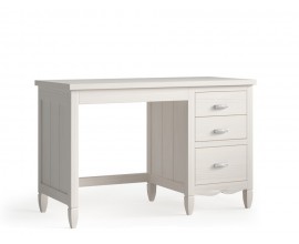 Luxusn&iacute; modern&iacute; rozkl&aacute;dac&iacute; psac&iacute; stůl Amberes se třemi &scaron;upl&iacute;ky z masivn&iacute;ho dřeva a vyřez&aacute;van&yacute;m zdoben&iacute;m 171-200cm