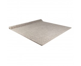 Modern&iacute; elegantn&iacute; obd&eacute;ln&iacute;kov&yacute; koberec b&eacute;žov&eacute; barvy Relief ze 100% novoz&eacute;landsk&eacute; ovč&iacute; vlny s jemn&yacute;m kostkovan&yacute;m 3D reli&eacute;fn&iacute;m vzorem s kr&aacute;tk&yacute;m a dlouh&yacute;m vlasem