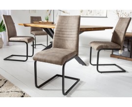 Industri&aacute;ln&iacute; j&iacute;deln&iacute; židle Gristol s b&eacute;žov&yacute;m potahem 93cm