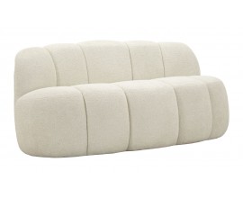 Moderní dvoumístná sedačka Berry s plyšovým potahem v bílé barvě a designem cloud sofa 145 cm
