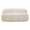Modern&iacute; dvoum&iacute;stn&aacute; sedačka Berry s ply&scaron;ov&yacute;m potahem v b&iacute;l&eacute; barvě a designem cloud sofa 145 cm