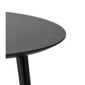 Modern&iacute; sada dvou kulat&yacute;ch konferenčn&iacute;ch stolků Karena v čern&eacute; barvě s vyosen&yacute;mi nožičkami 88 cm