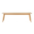 Modern&iacute; skandin&aacute;vsk&aacute; lavice Aarhus se &scaron;ikm&yacute;mi nožičkami ve světl&eacute;m hněd&eacute;m dubov&eacute;m proveden&iacute; 150 cm