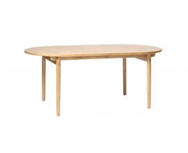 Luxusn&iacute; skandin&aacute;vsk&yacute; ov&aacute;ln&yacute; j&iacute;deln&iacute; stůl Roskilde ve světle hněd&eacute; barvě z dubov&eacute;ho dřeva 190 cm