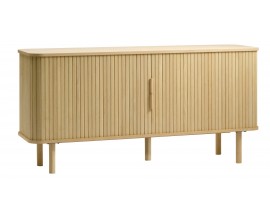 Skandin&aacute;vsk&yacute; dubov&yacute; př&iacute;born&iacute;k Elbe v př&iacute;rodn&iacute; světle hněd&eacute; barvě se dvěma posuvn&yacute;mi dv&iacute;řky s lamelov&yacute;m designem 160 cm